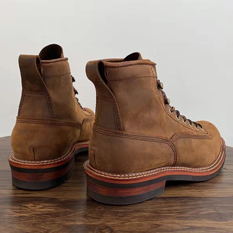 Strideunity Handmade Cow Leather Casual Ankle Boots - Image 6