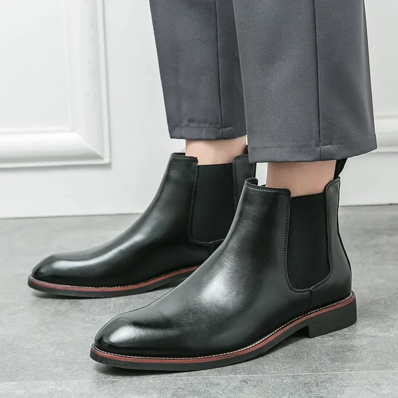 Strideunity Genuine Leather Thick‑Sole Chelsea Boots - Image 6