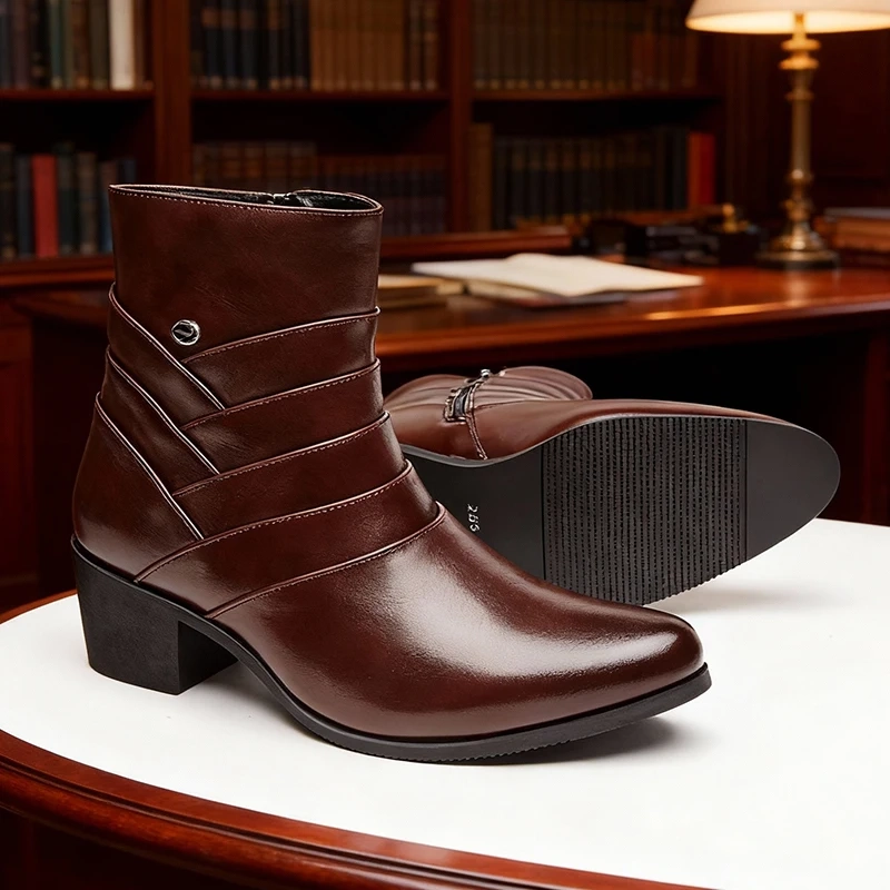 Strideunity Leather Buckle Strap Chelsea Boots - Image 2
