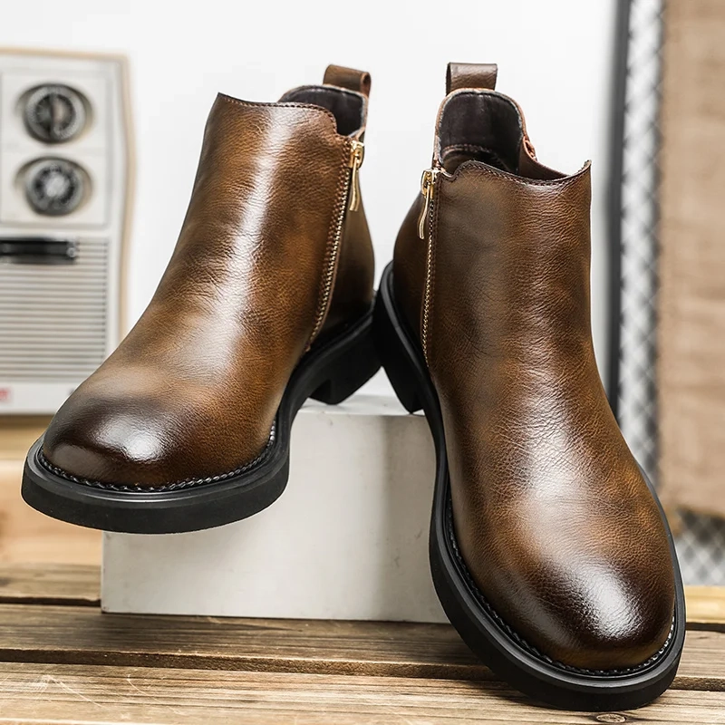 Strideunity Genuine Leather Side‑Zip Chelsea Boots - Image 7