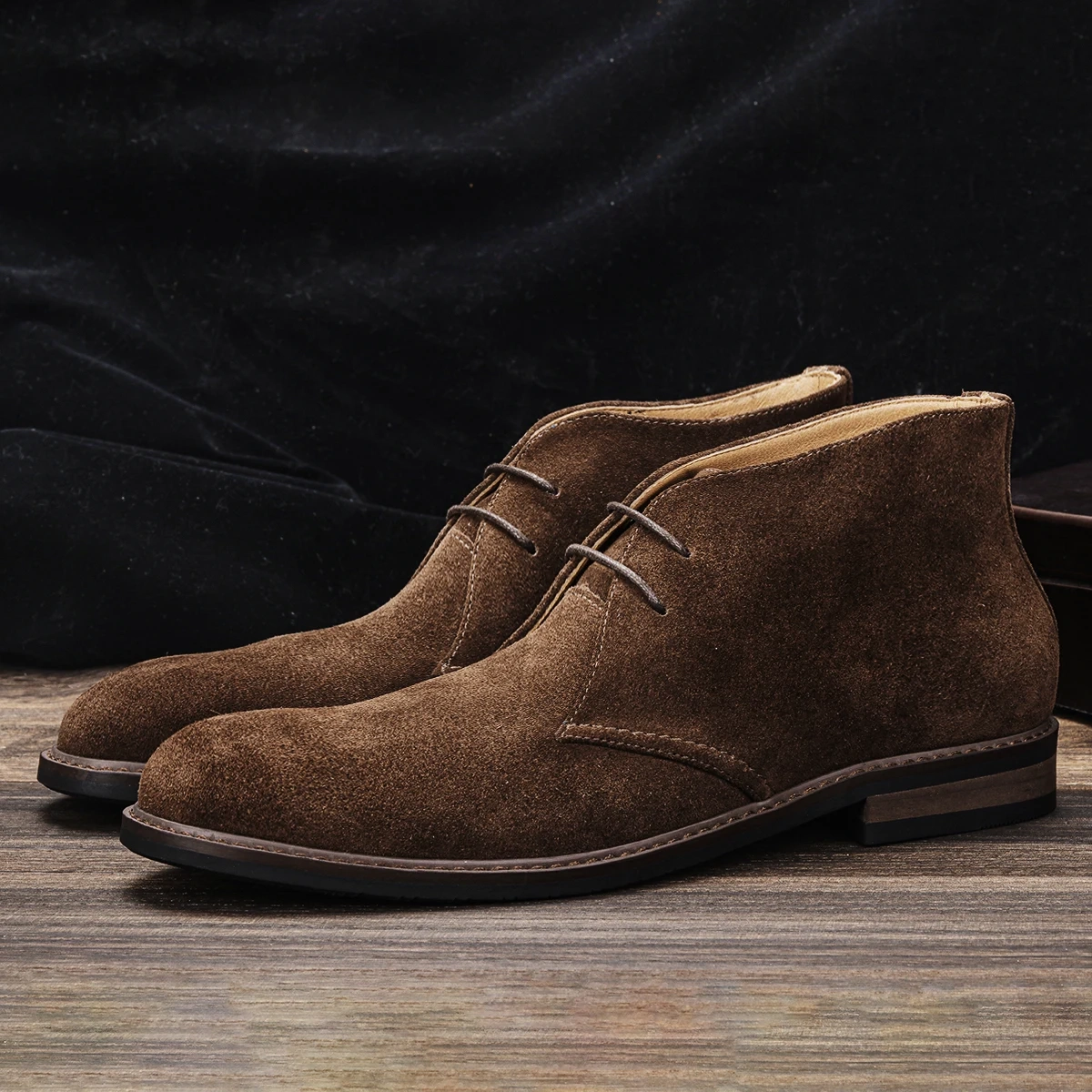 Strideunity Men's Genuine Leather Desert Boots - Image 3