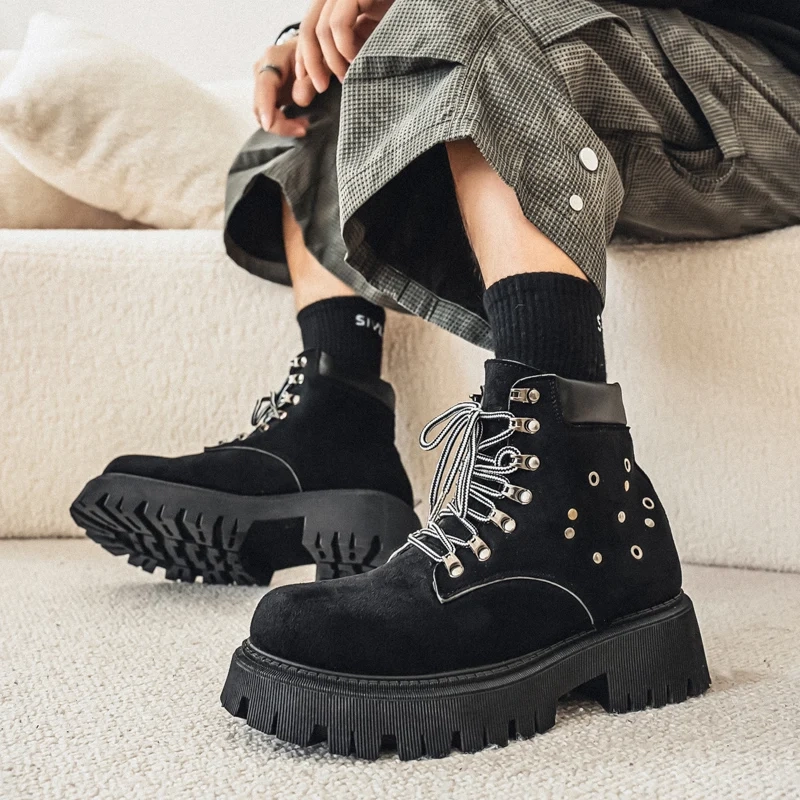 Strideunity Thick‑Sole High‑Top Casual Outdoor Boots - Image 4