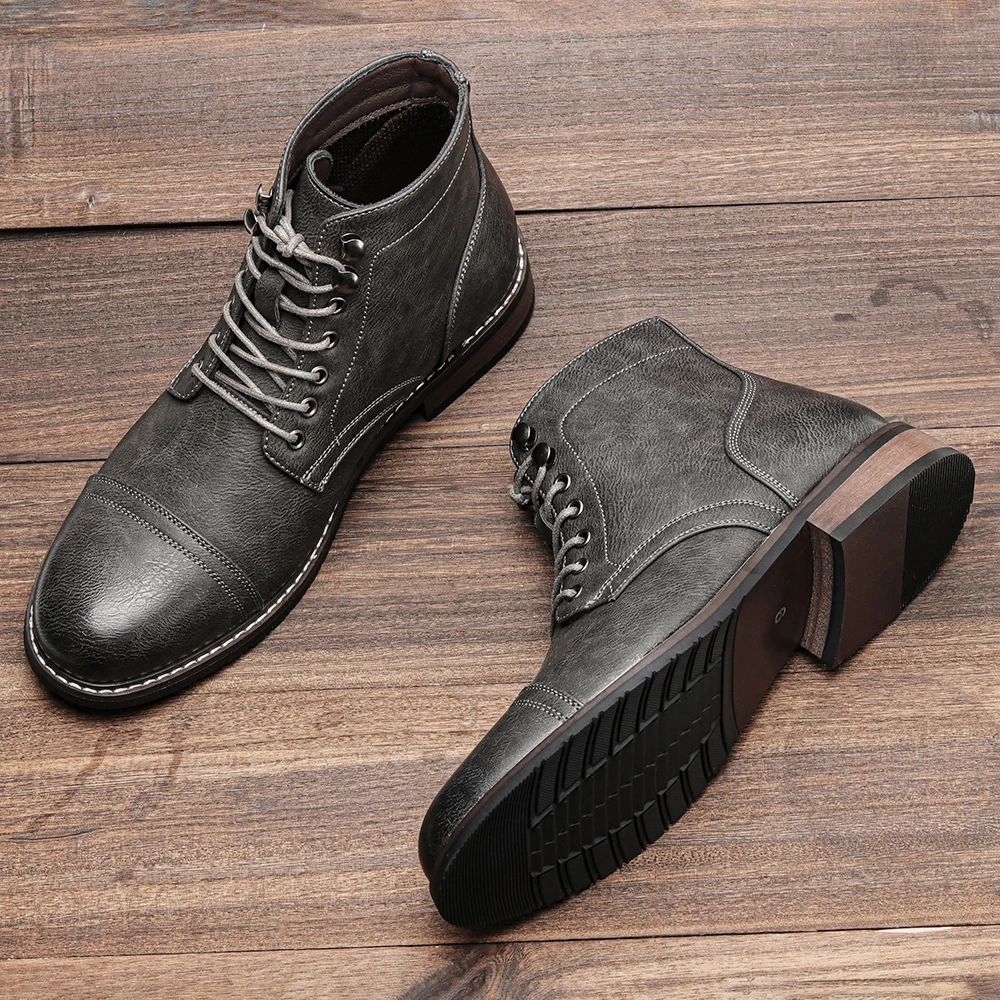 Strideunity Men's Leather Ankle Boots - Image 2