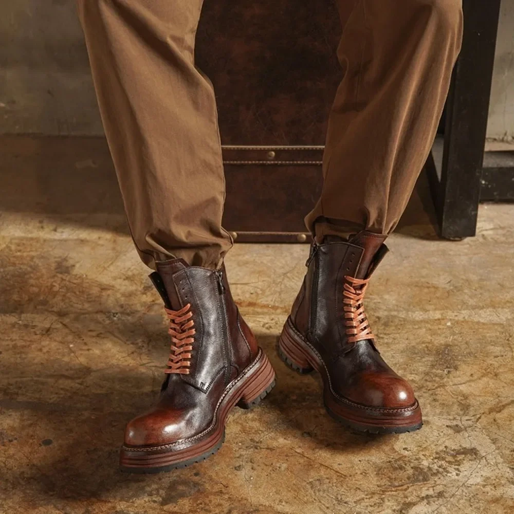 Strideunity Men's Leather Mid‑Calf Boots - Image 4