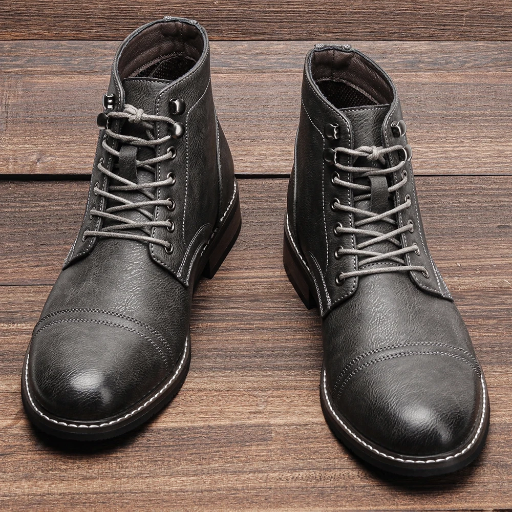 Strideunity Men's Leather Ankle Boots