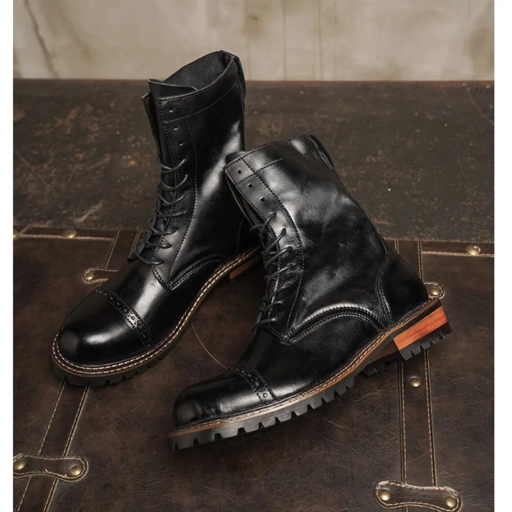 Strideunity Men's Leather Mid‑Calf Boots - Image 3