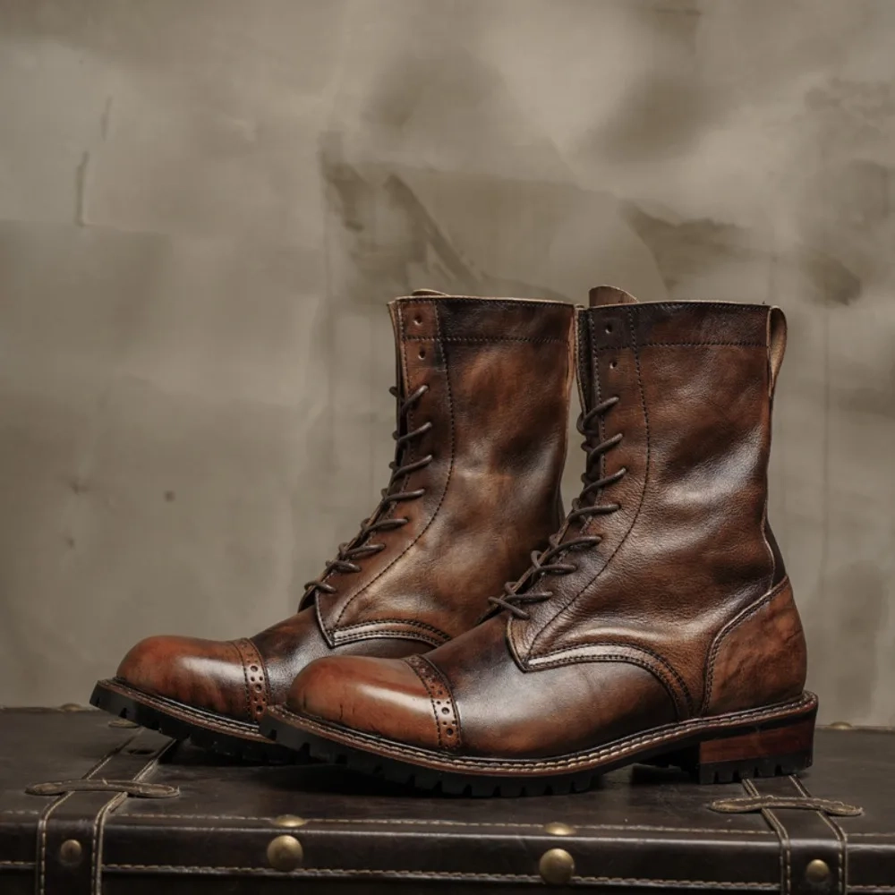 Strideunity Men's Leather Mid‑Calf Boots - Image 2