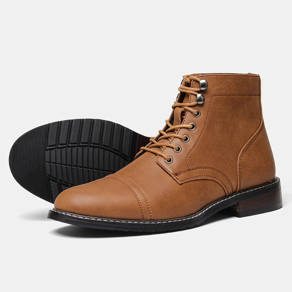 Strideunity Men's Leather Ankle Boots - Image 8