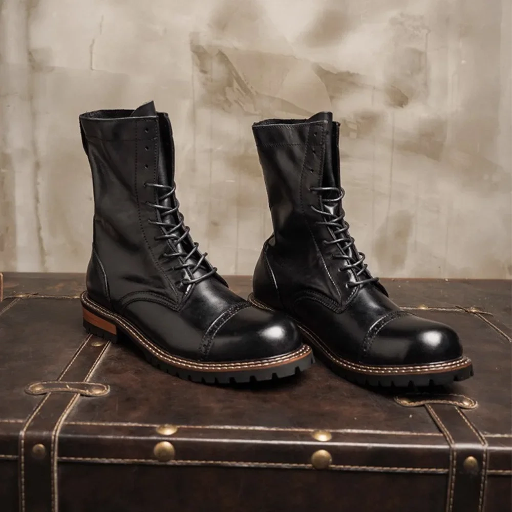 Strideunity Men's Leather Mid‑Calf Boots - Image 4