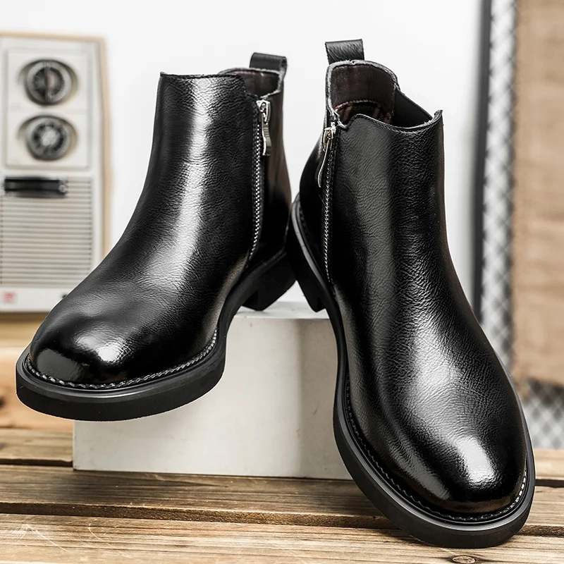 Strideunity Genuine Leather Side‑Zip Chelsea Boots - Image 8