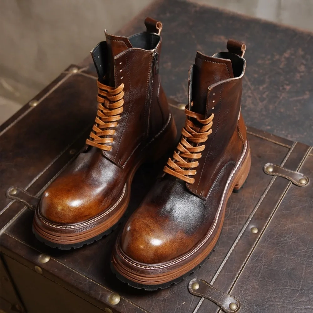 Strideunity Men's Leather Mid‑Calf Boots - Image 3