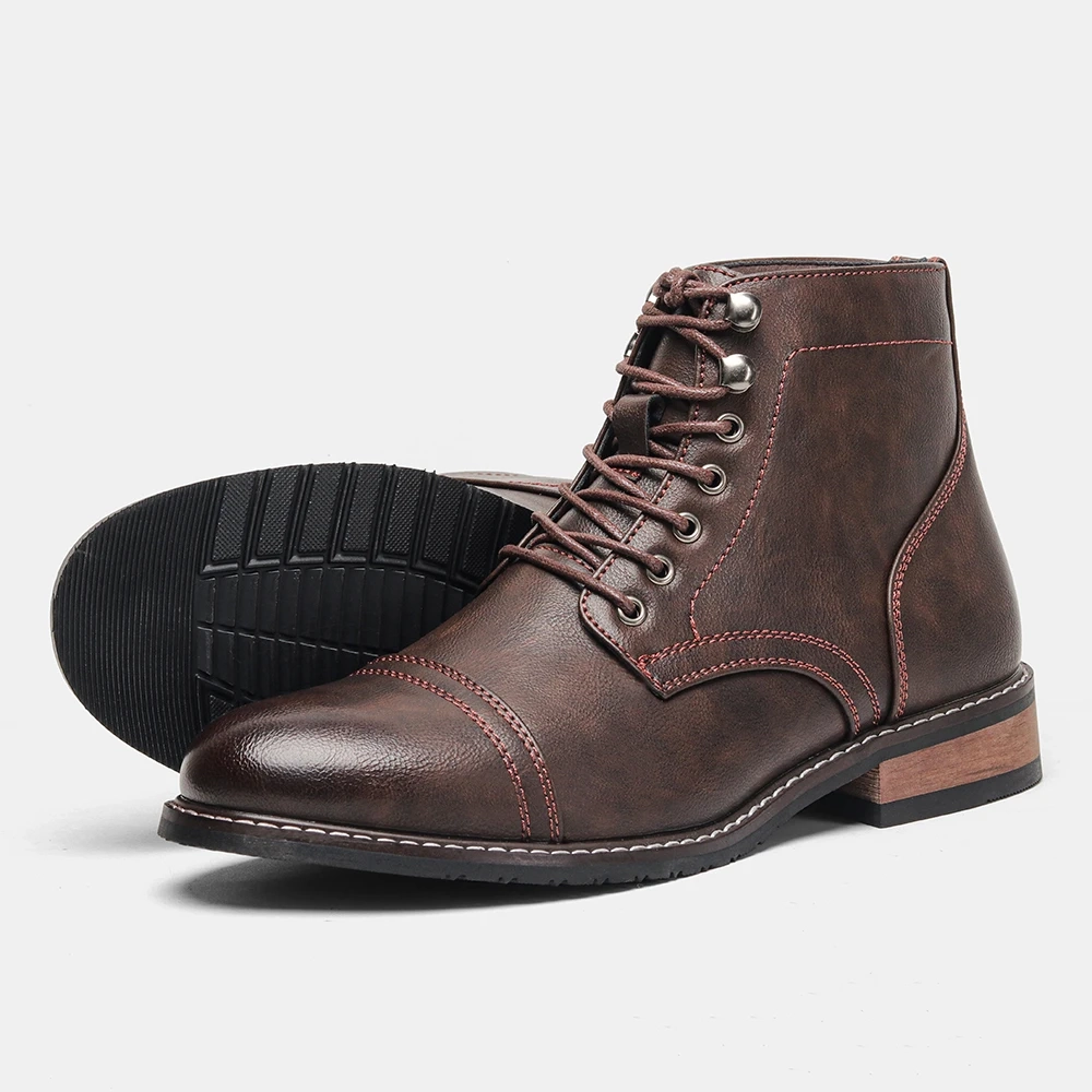 Strideunity Men's Leather Ankle Boots - Image 7